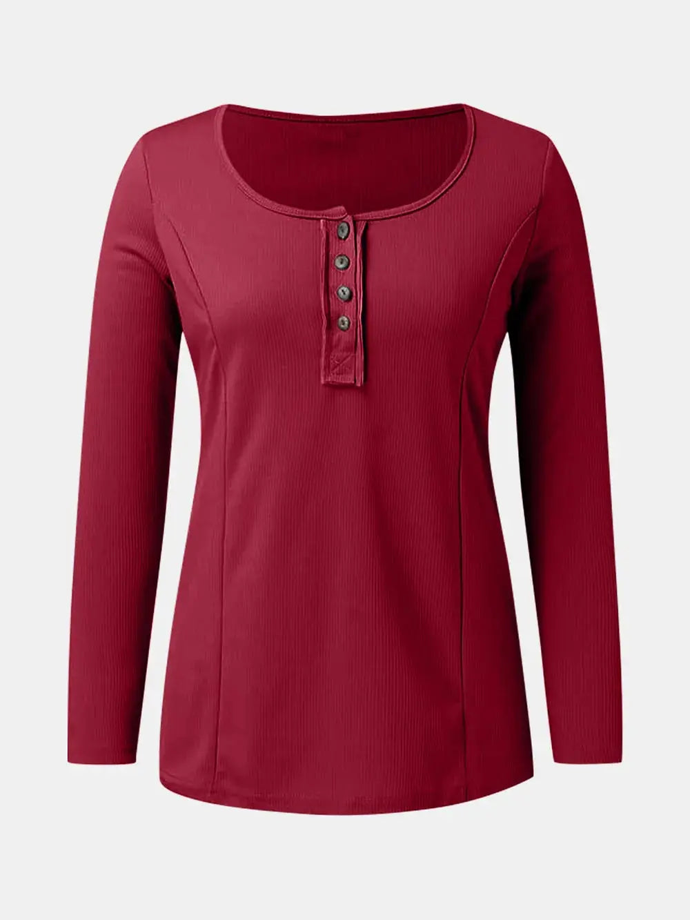 Full Size Scoop Neck Long Sleeve T Shirt