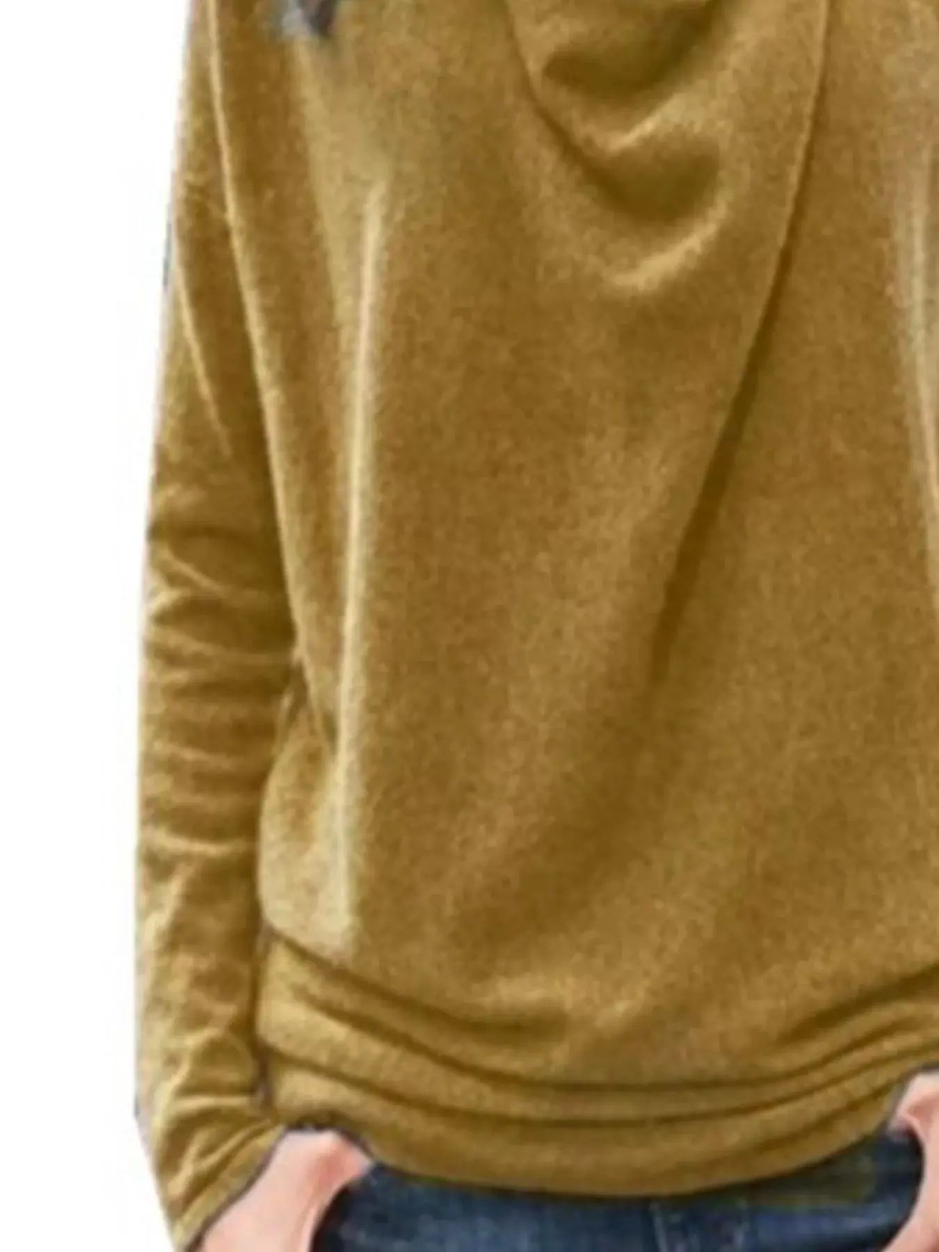 Full Size Cowl Neck Long Sleeve Top
