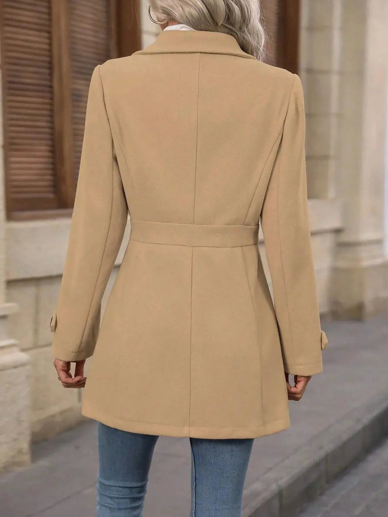 Button Up Long Sleeve Coat