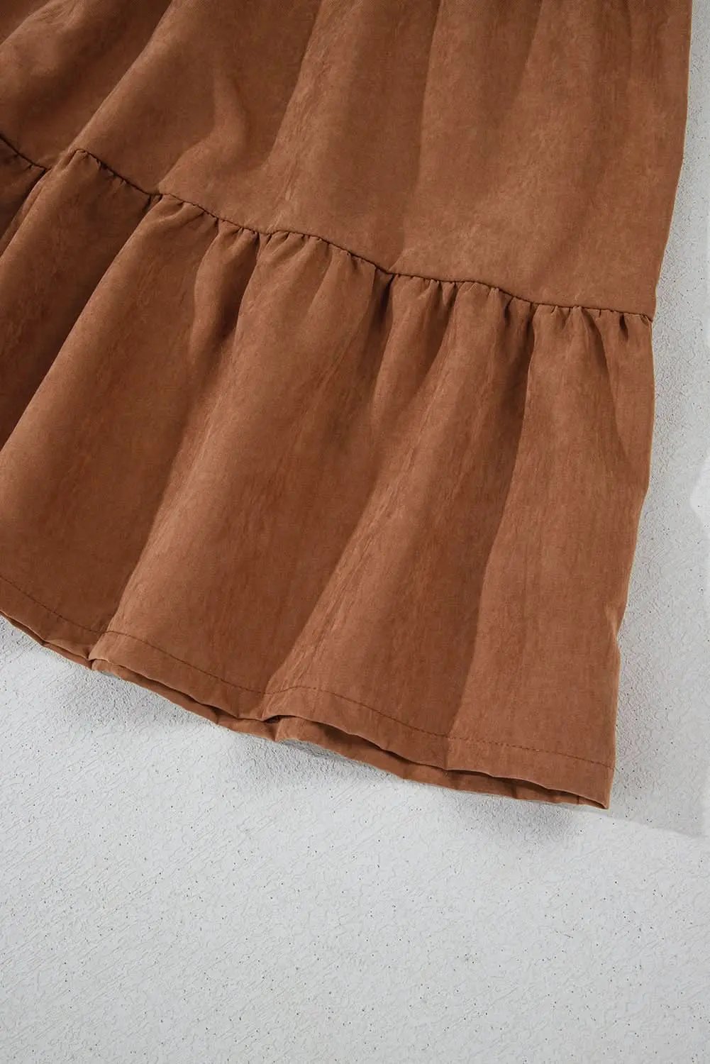 Crochet Mini Dress | Love Salve Chestnut