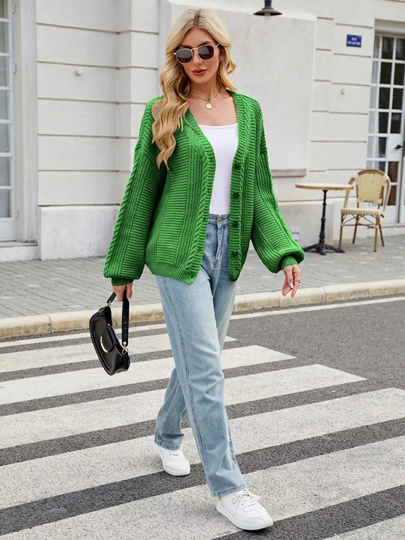 Button Up Long Sleeve Cardigan