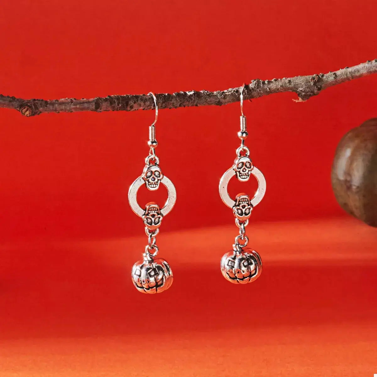 Pumpkin Halloween Dangle Earrings