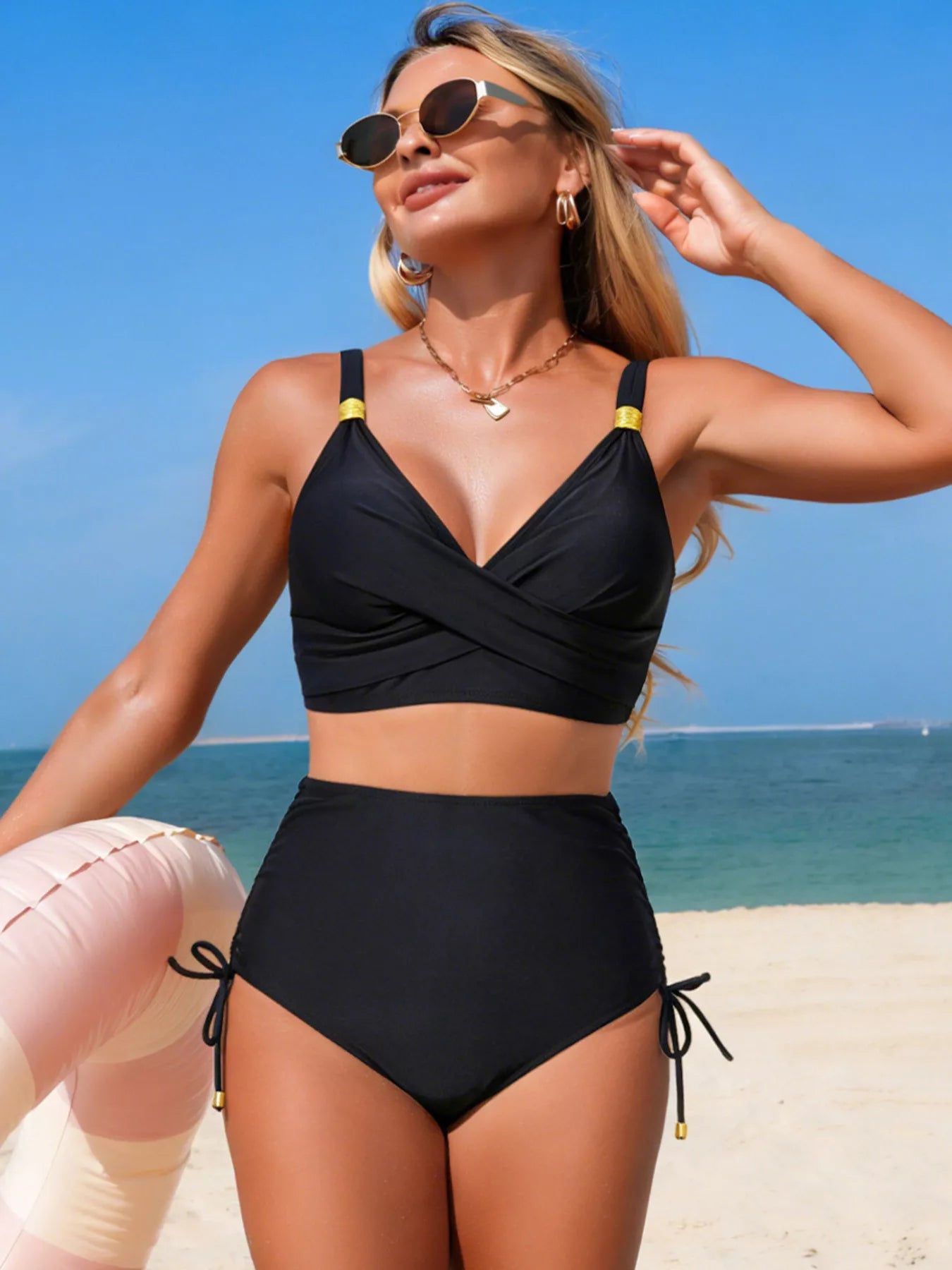 Crisscross High Waisted Bikini Set