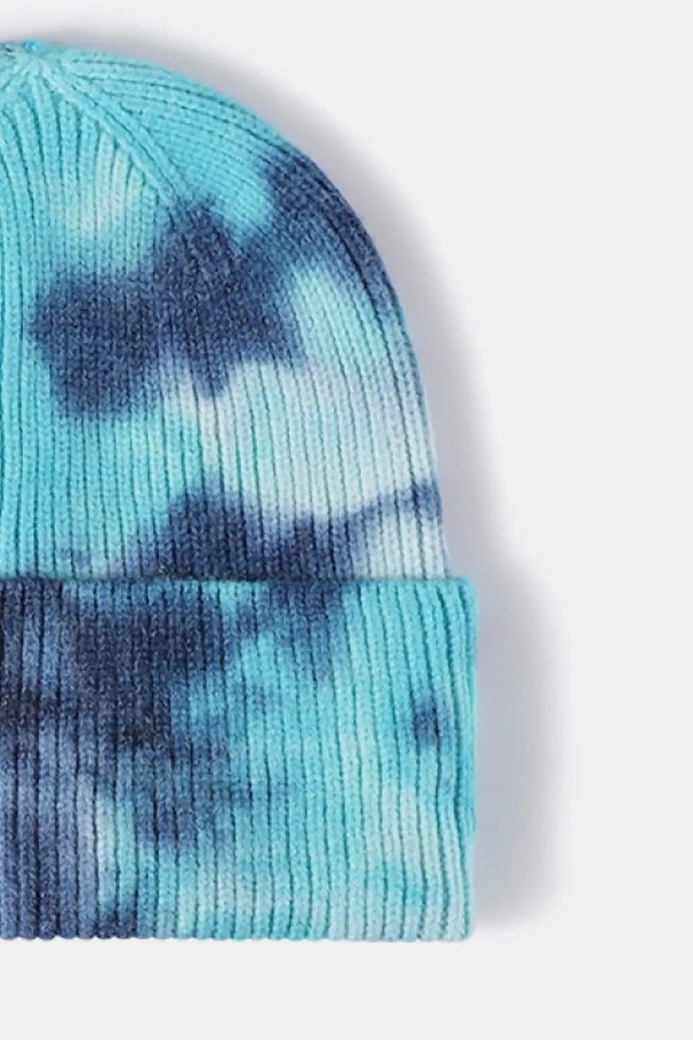 Trendsi Tie-Dye Knit Beanie Hat - Colorful Unisex Winter