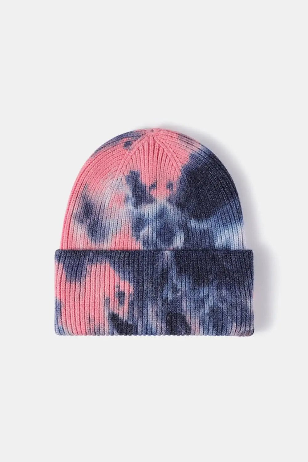 Trendsi Tie-Dye Knit Beanie Hat - Colorful Unisex Winter