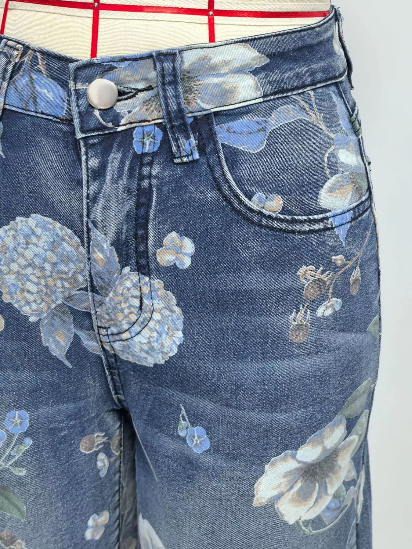 Floral Denim Shorts
