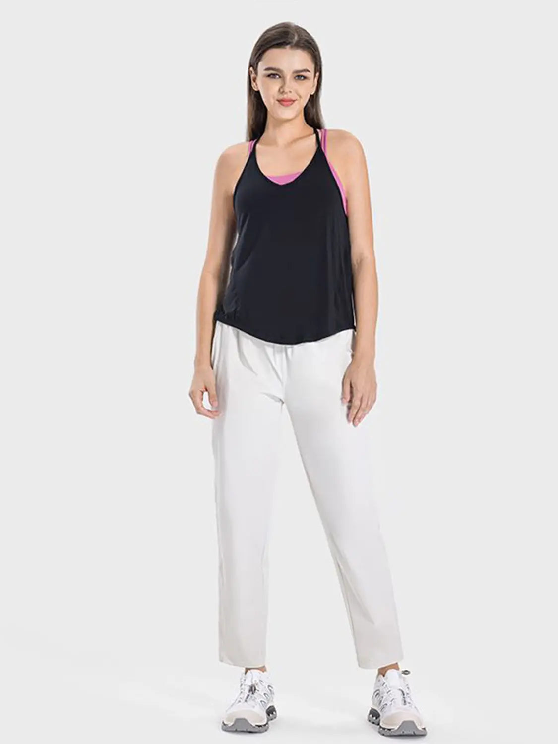 Slit Spaghetti Strap Scoop Neck Cami