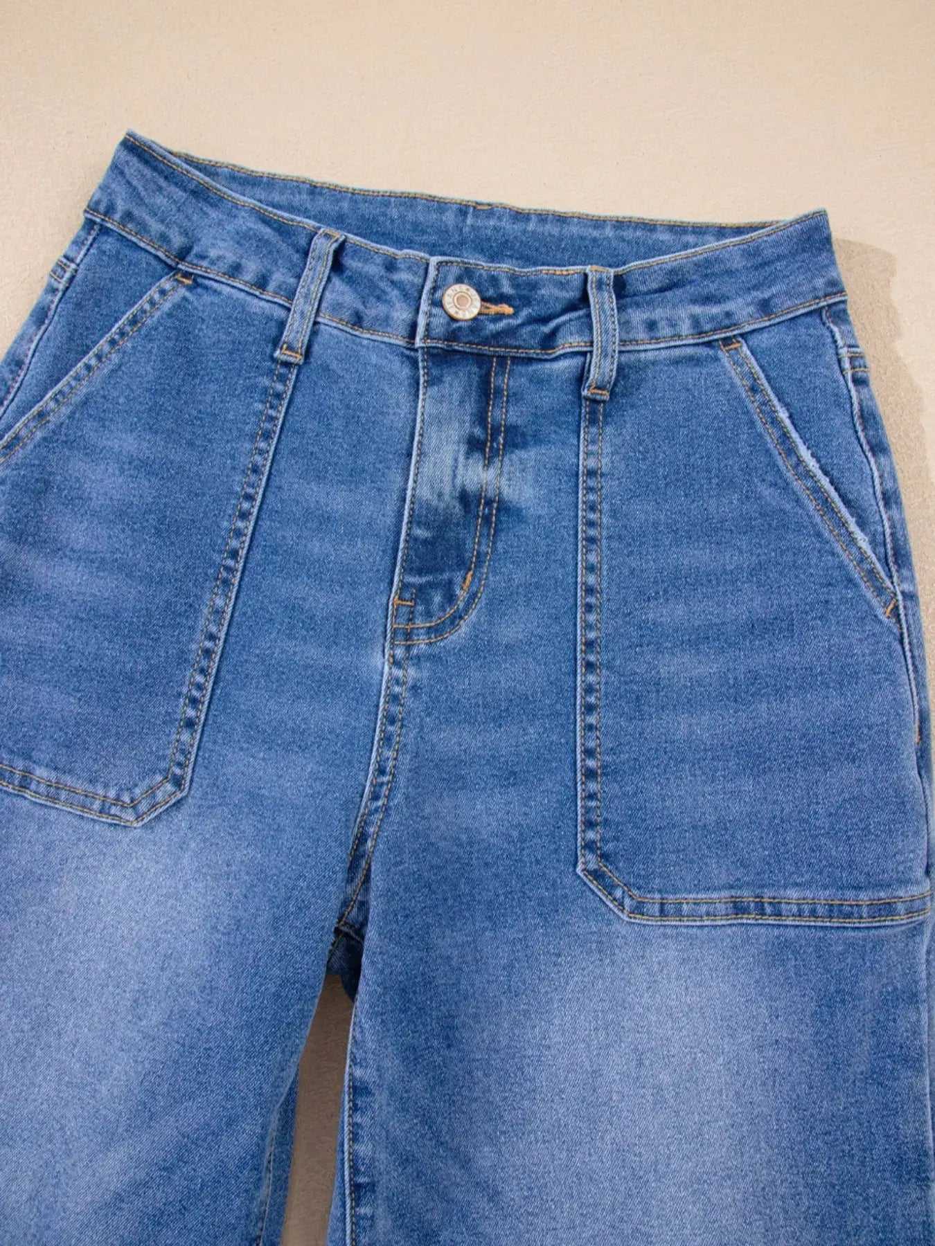 High Waisted Wide Leg Flare Jeans