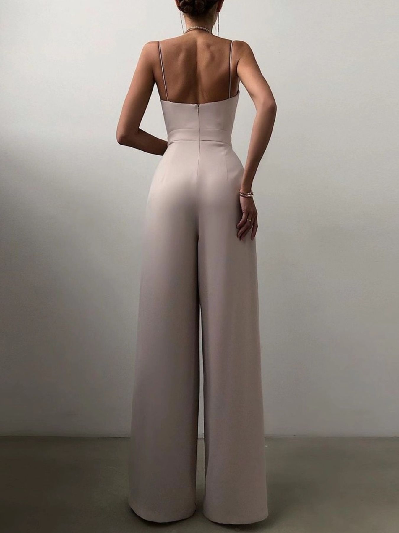Full Size Spaghetti Strap Wide Leg Jumpsuit