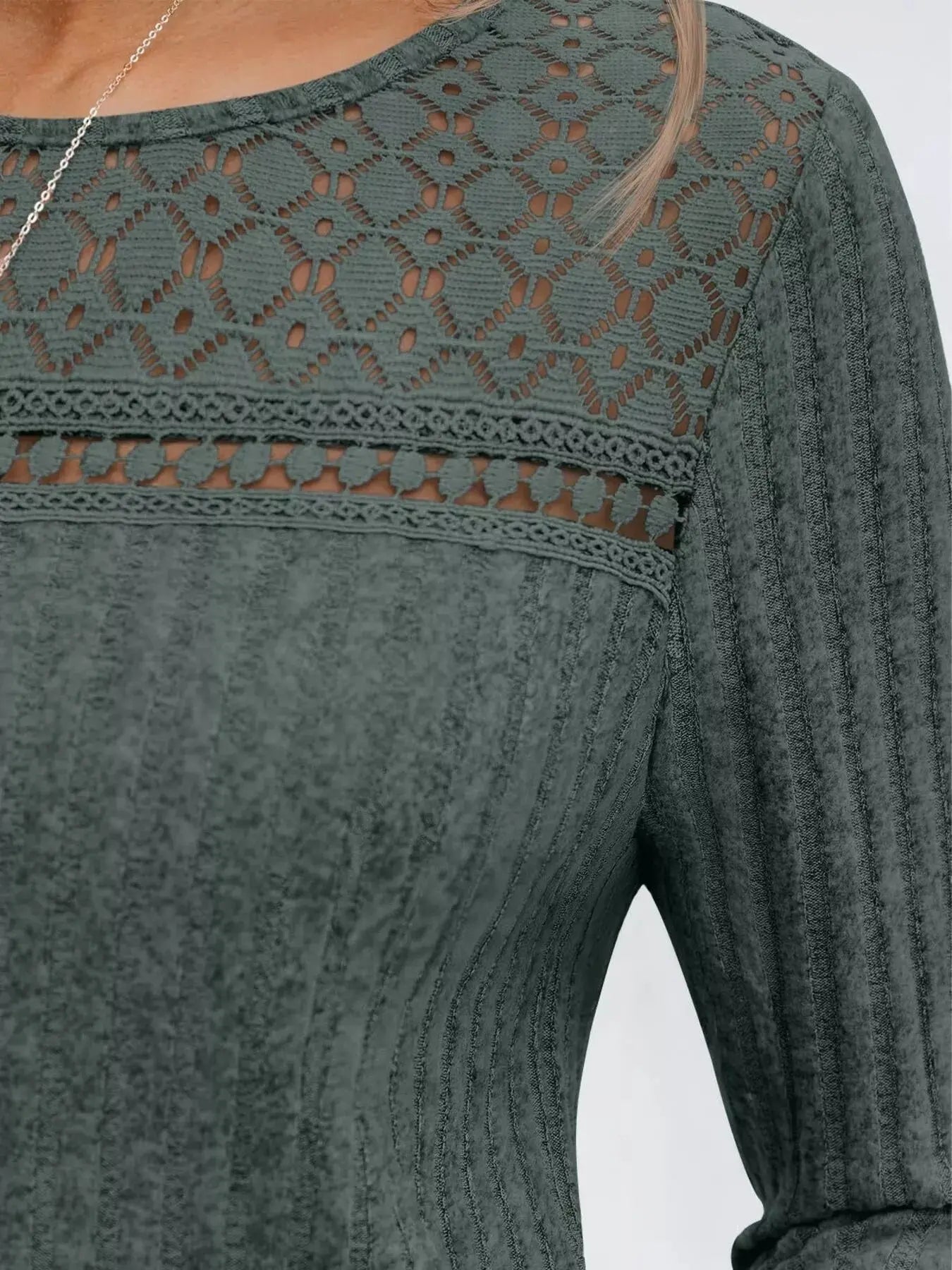 Ribbed Long Sleeve T Shirt
