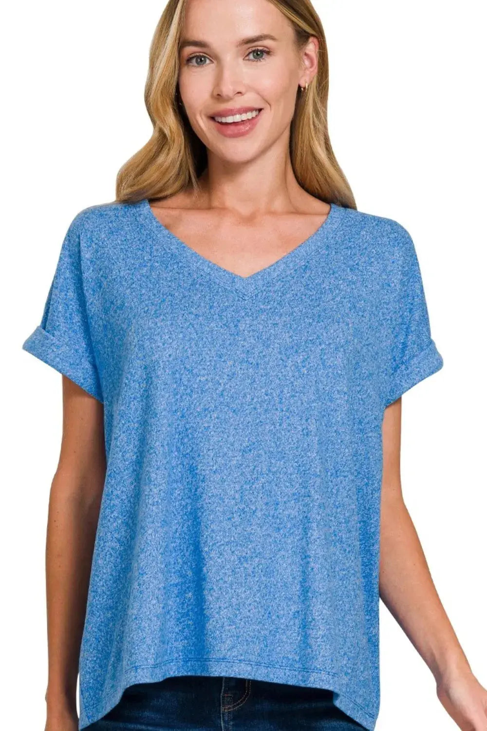 Women's V-Neck T-Shirt V-Neck Tee - Hacci Soft - Everyday Comfort