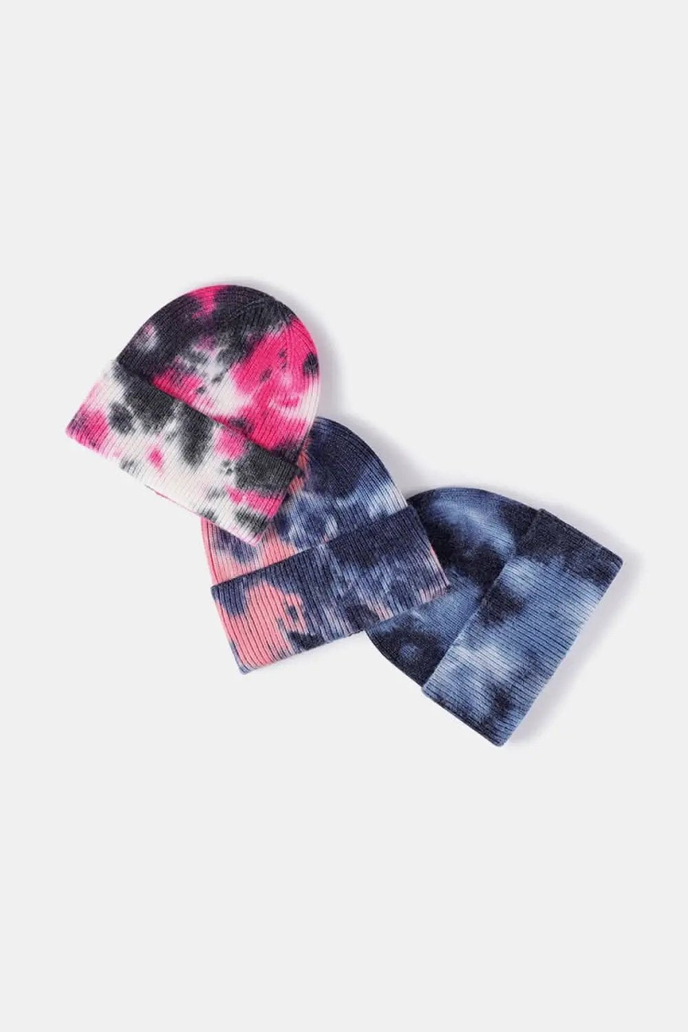 Trendsi Tie-Dye Knit Beanie Hat - Colorful Unisex Winter