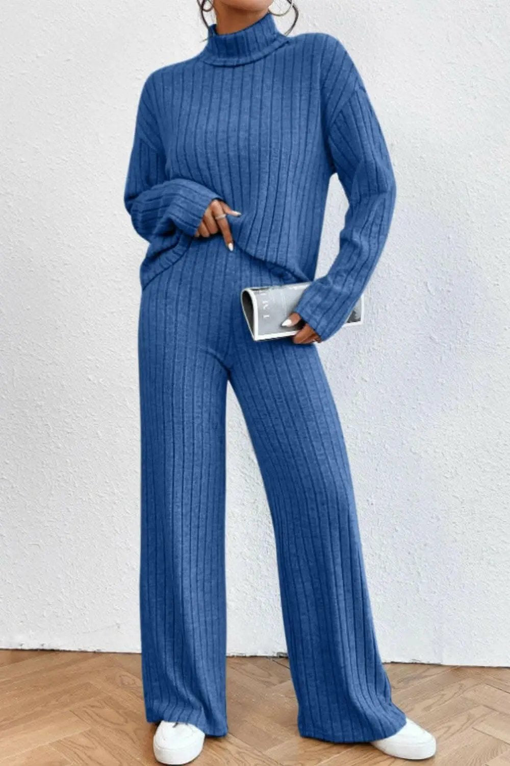 Trendsi Two-Piece Sets - Chic mock neck top & pants set - Premium Quality