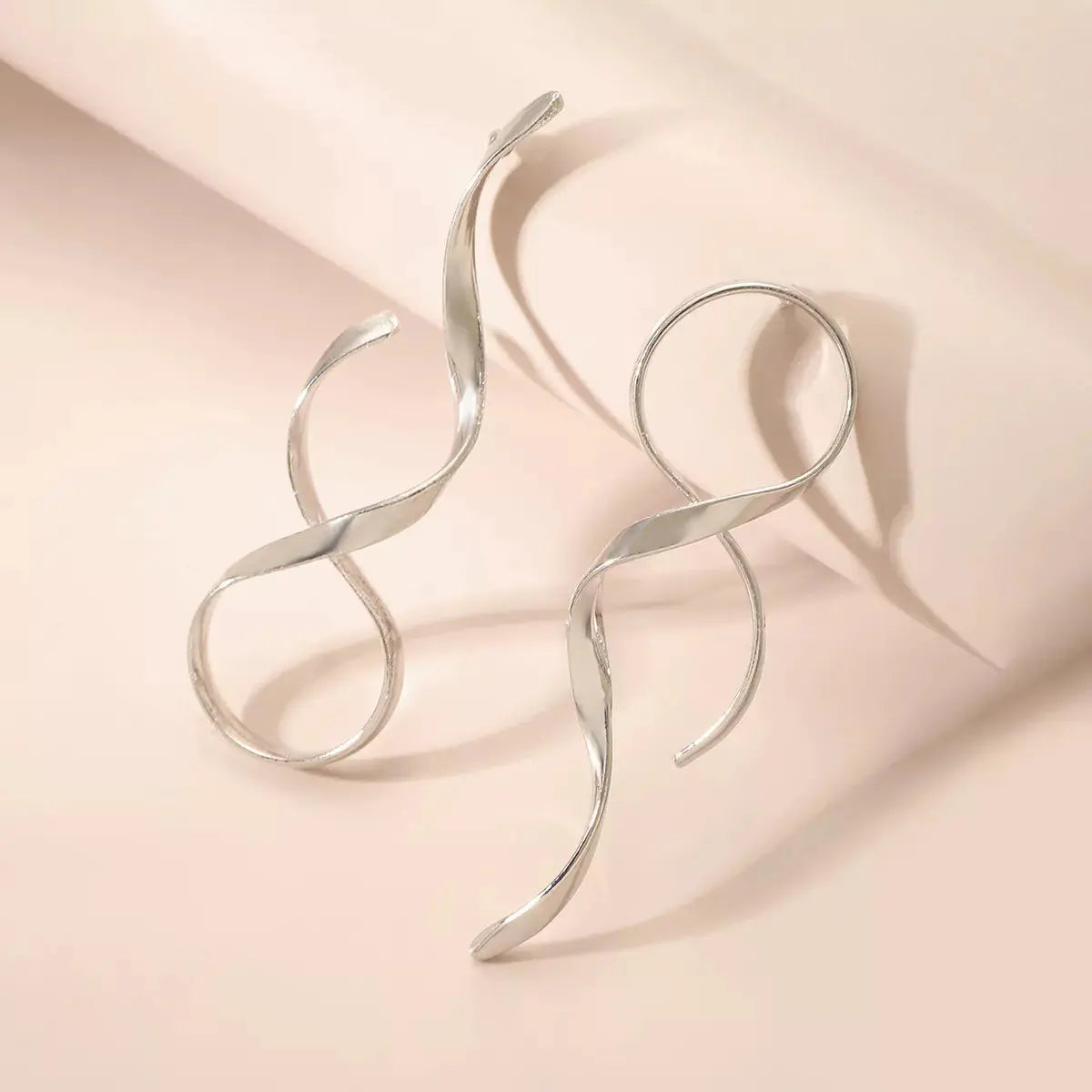 Alloy Spiral Drop Earrings