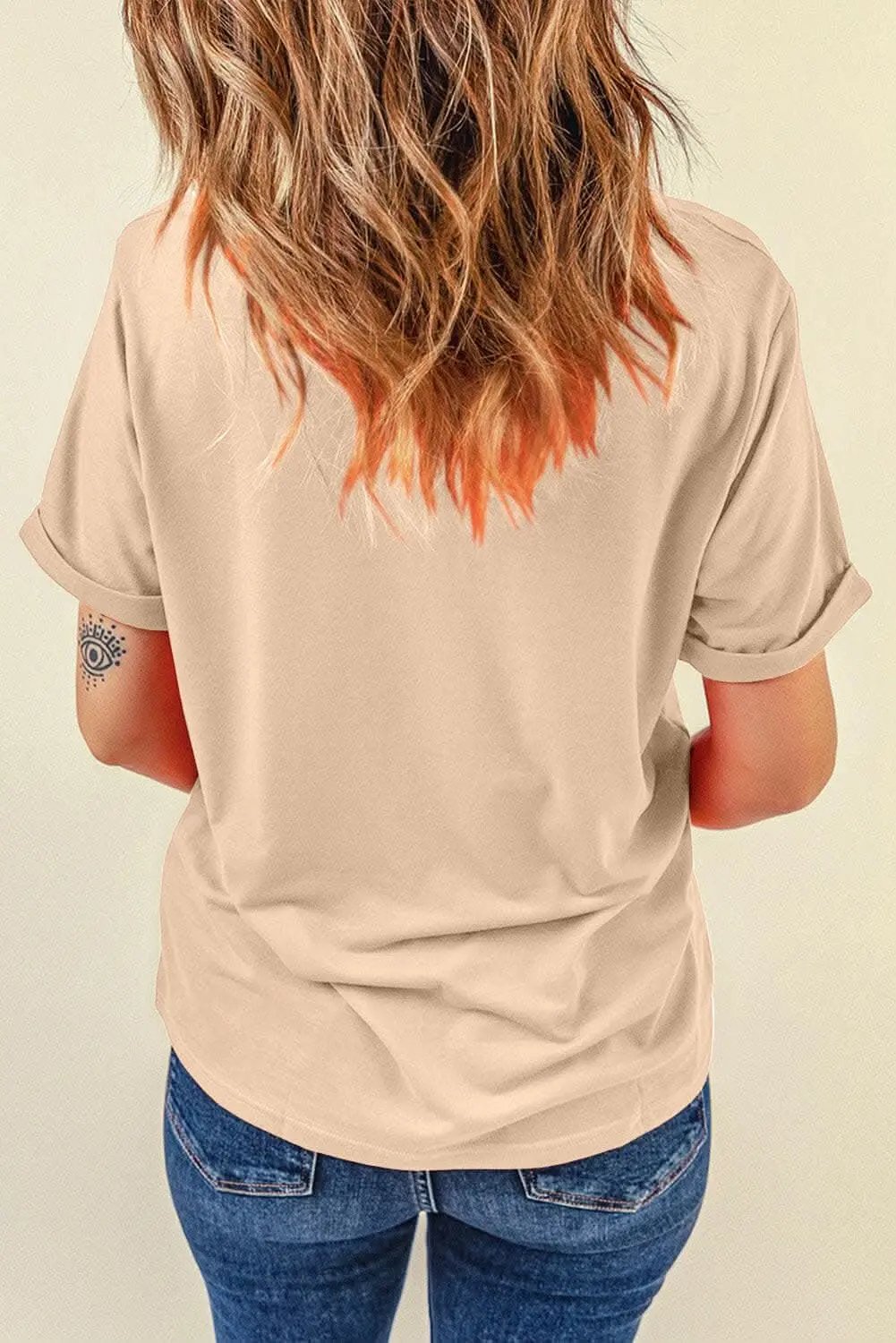 T-Shirts Trendsi America Classic Graphic Tee - Round Neck, Short Sleeve, Comfor