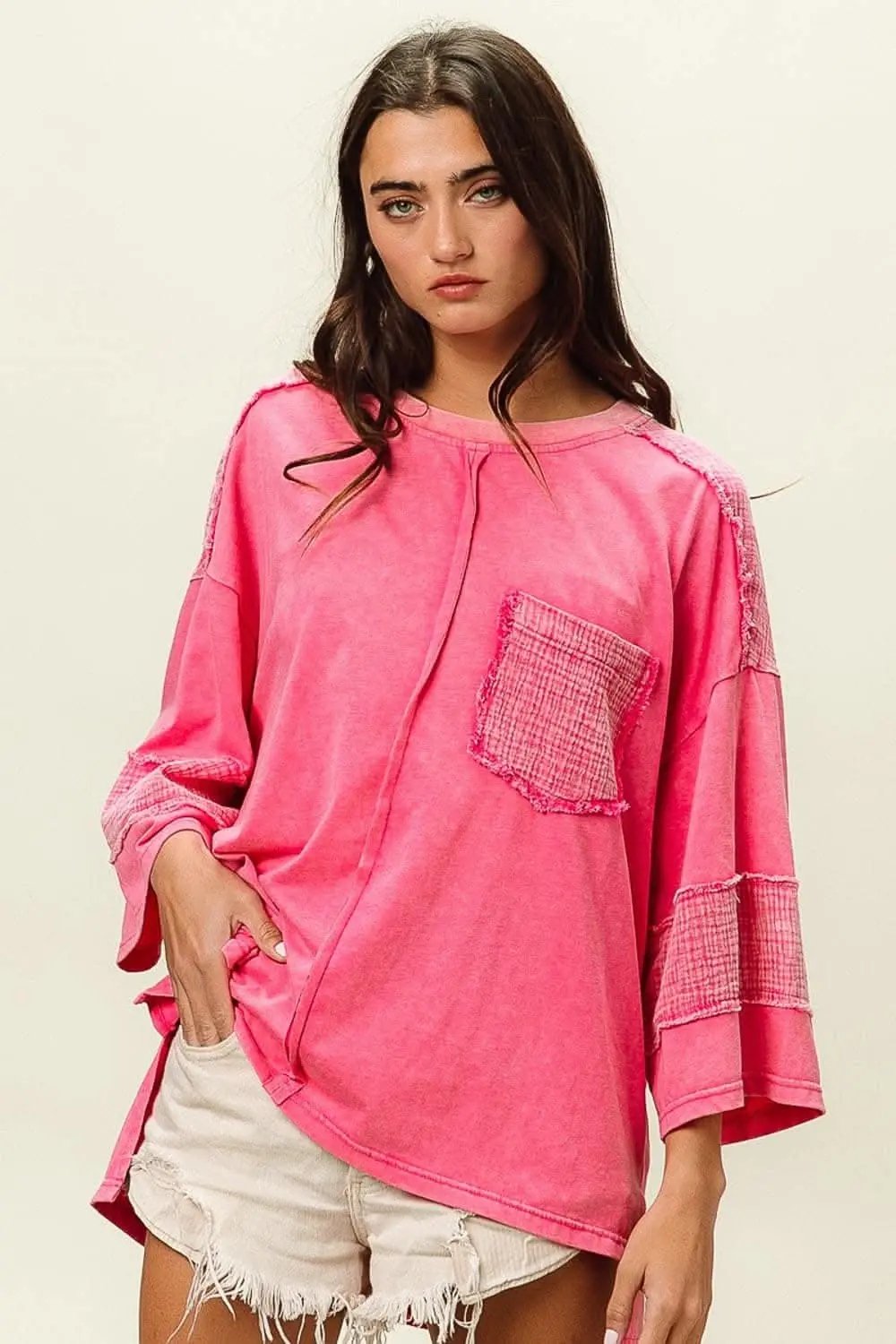 T-Shirts Trendsi High-Low T-Shirt Women's Casual Tee USA Shipped Soft