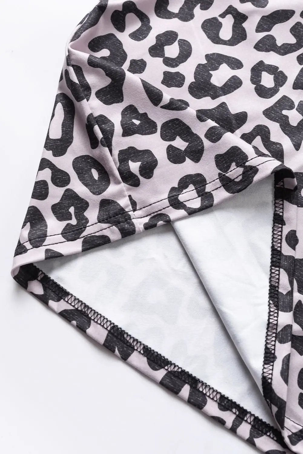 Shorts Love Salve Black Leopard Patchwork Women's Plus Size Tee - Trendy, Comfy T-Shirt