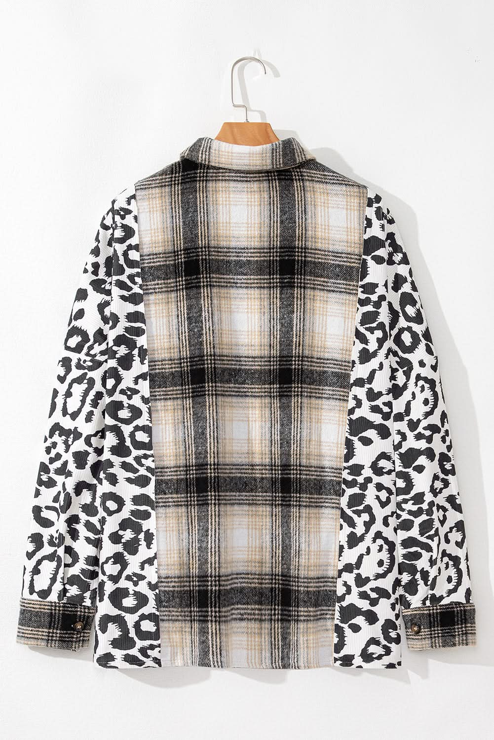 Shirts Love Salve Black Plaid Shacket Women's Fall Fashion Layering Oversized Shirt Jacket