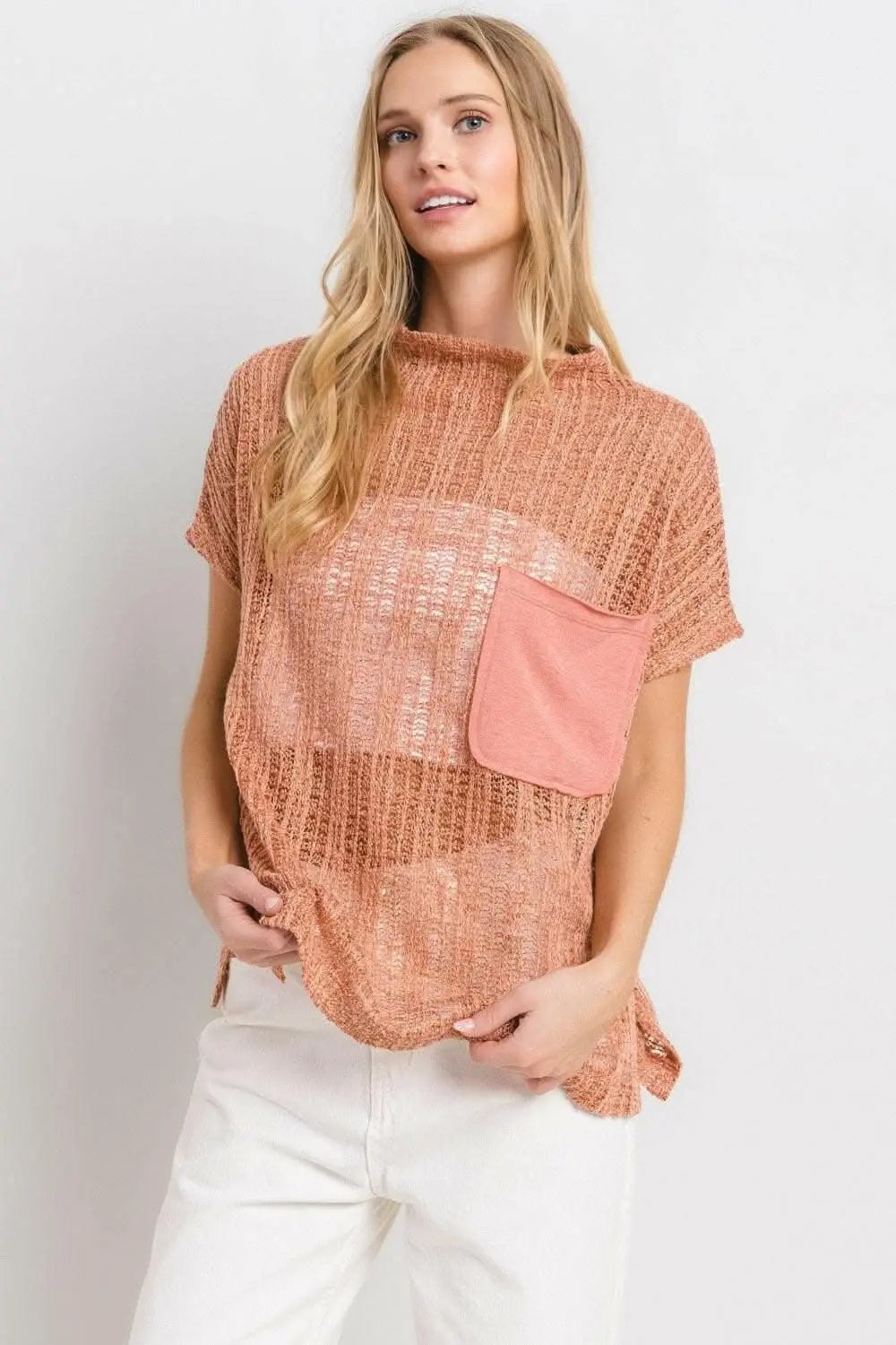 Accessories Trendsi Crochet Cover-Up Women's Boho Mock Neck Top Elegant & Lightweight
