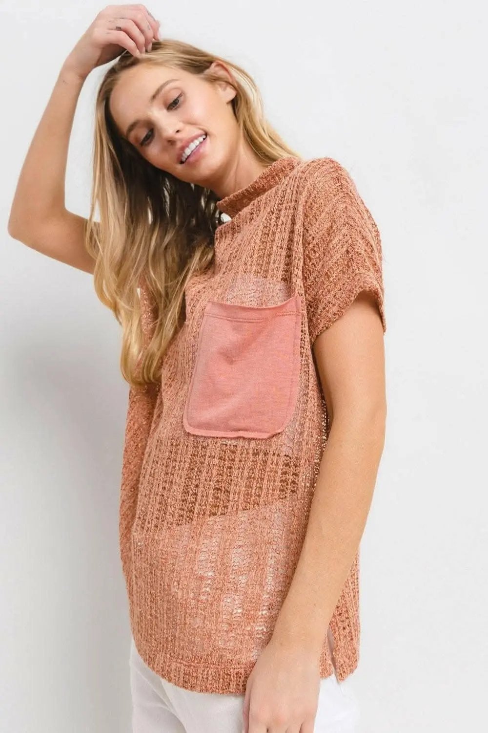 Accessories Trendsi Crochet Cover-Up Women's Boho Mock Neck Top Elegant & Lightweight