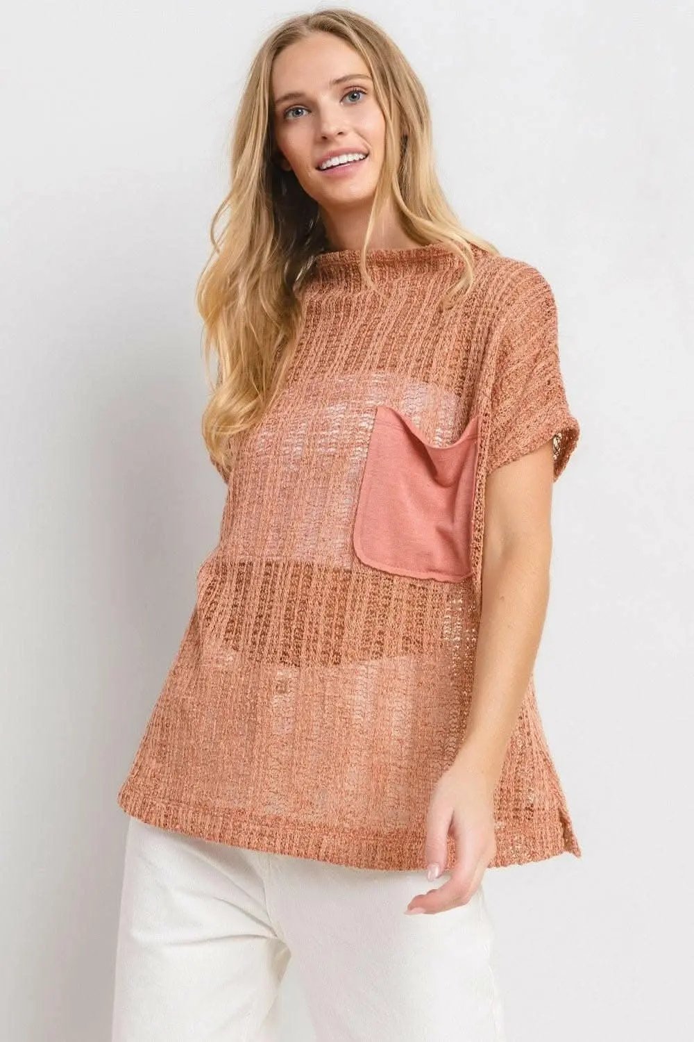 Accessories Trendsi Crochet Cover-Up Women's Boho Mock Neck Top Elegant & Lightweight