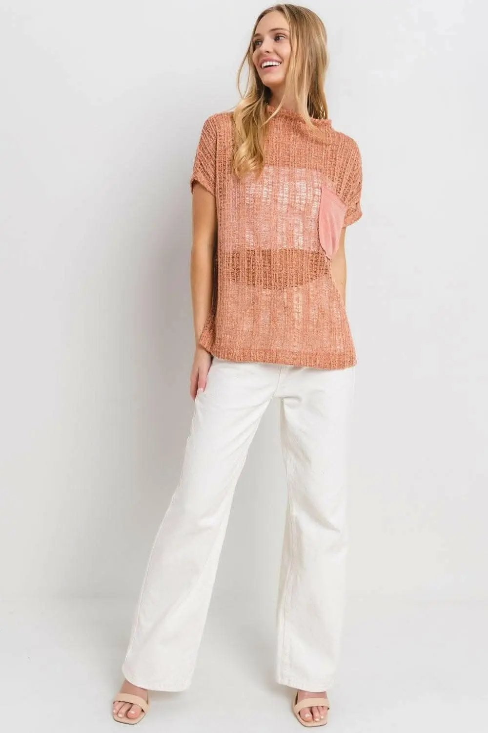 Accessories Trendsi Crochet Cover-Up Women's Boho Mock Neck Top Elegant & Lightweight