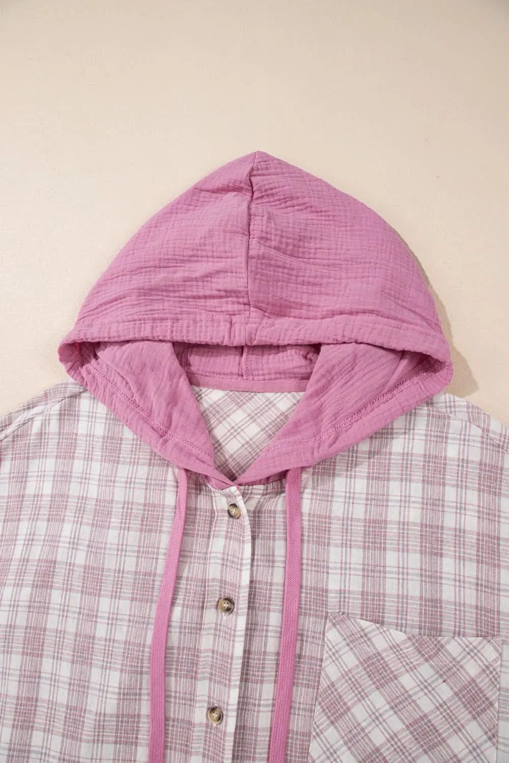 Love Salve Women's Hooded Plaid Shirt — Plus Size Comfort