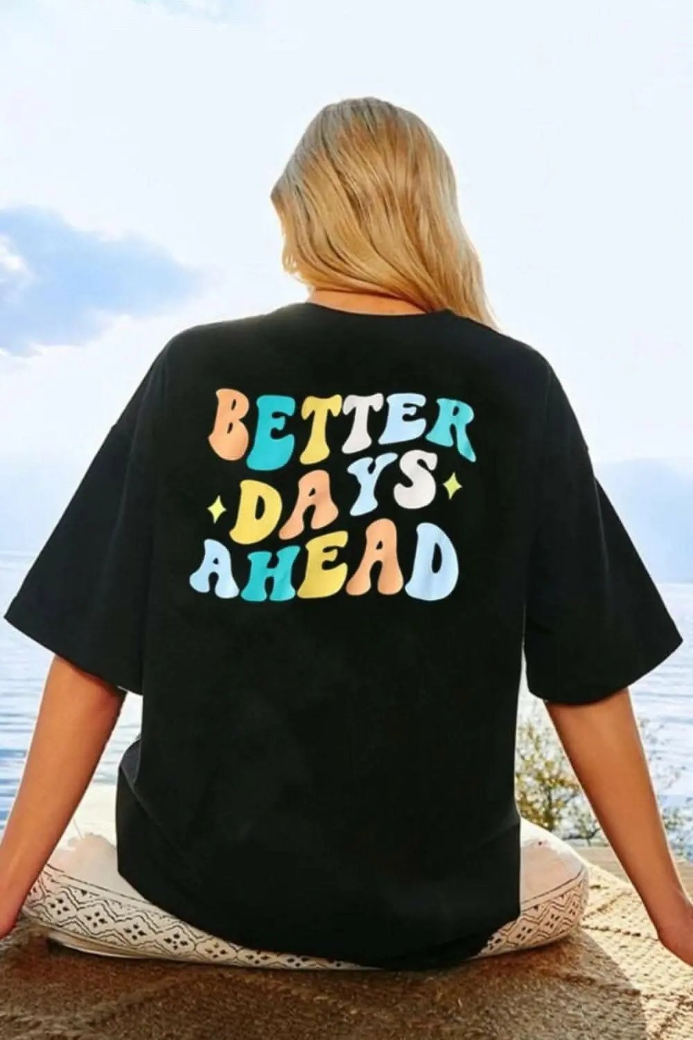 T-Shirts Trendsi Graphic Tee Women's Casual Brighter Days T-Shirt Soft & Comfy
