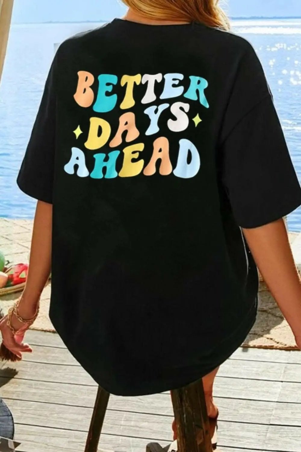 T-Shirts Trendsi Graphic Tee Women's Casual Brighter Days T-Shirt Soft & Comfy