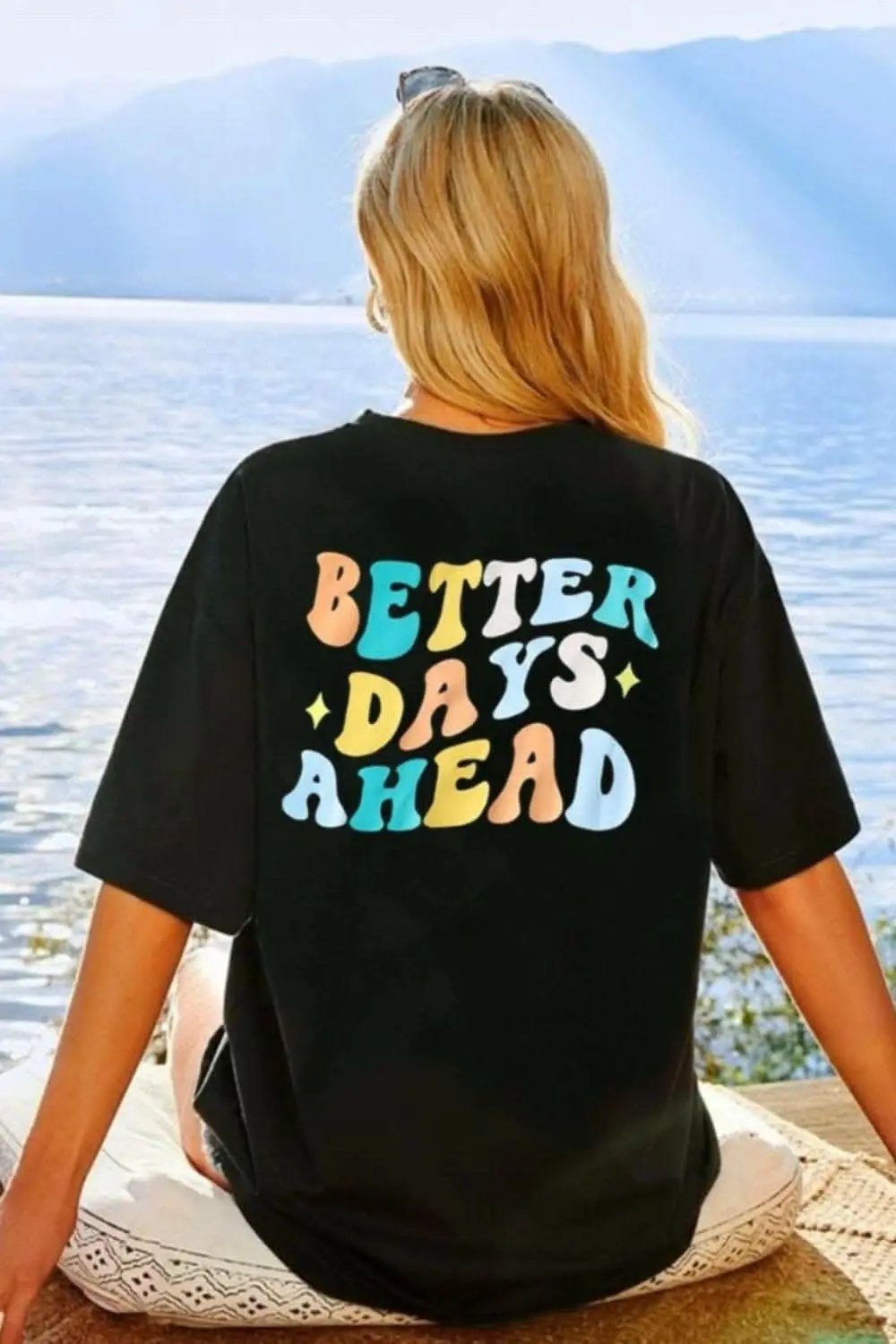 T-Shirts Trendsi Graphic Tee Women's Casual Brighter Days T-Shirt Soft & Comfy
