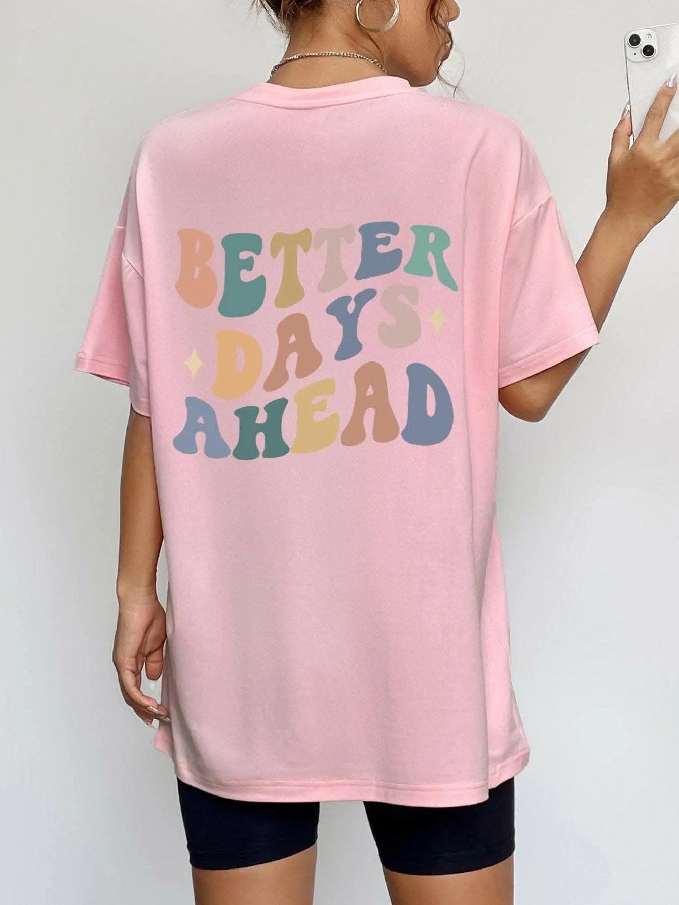 T-Shirts Trendsi Graphic Tee Women's Casual Brighter Days T-Shirt Soft & Comfy