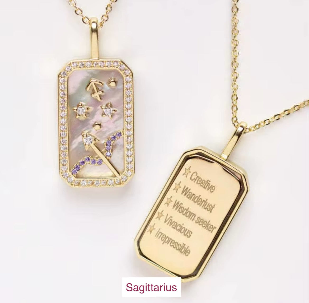 Zodiac Necklace - Double Sides