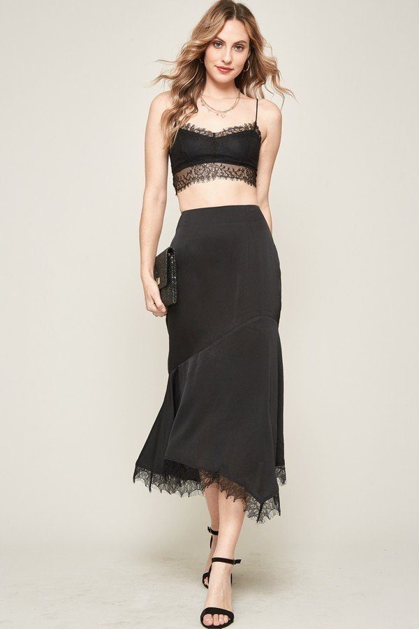 Size Small Solid Woven Midi Skirt