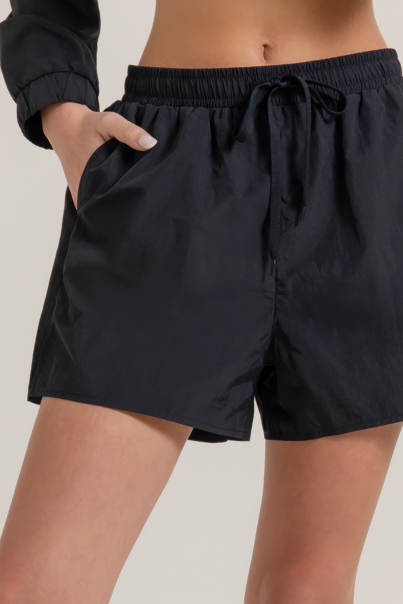 Anorak Side Slit Workout Shorts