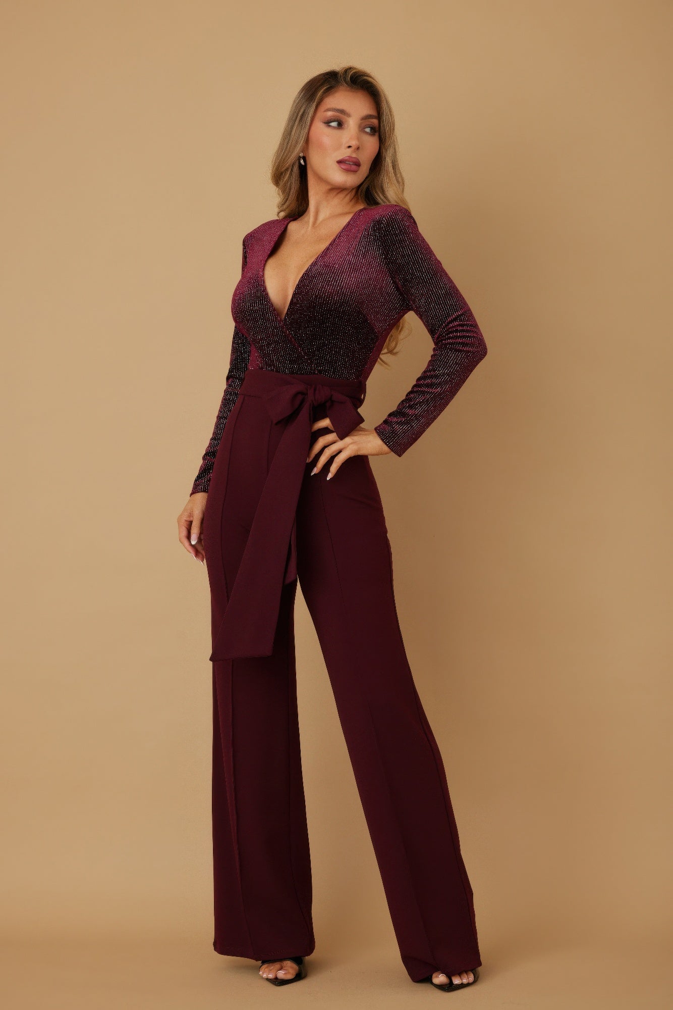 Velvet Top Fashion Jumpsuit