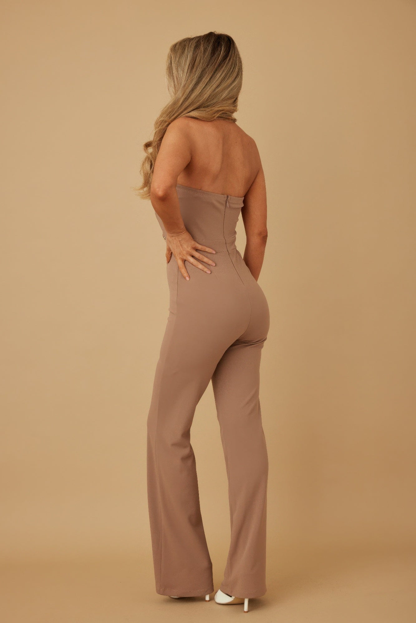 Flap Strapless Chain Jumpsuit