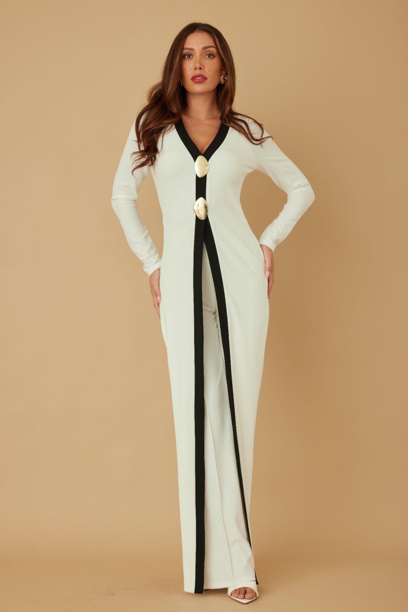 Mirror Stone Long Layer Jumpsuit
