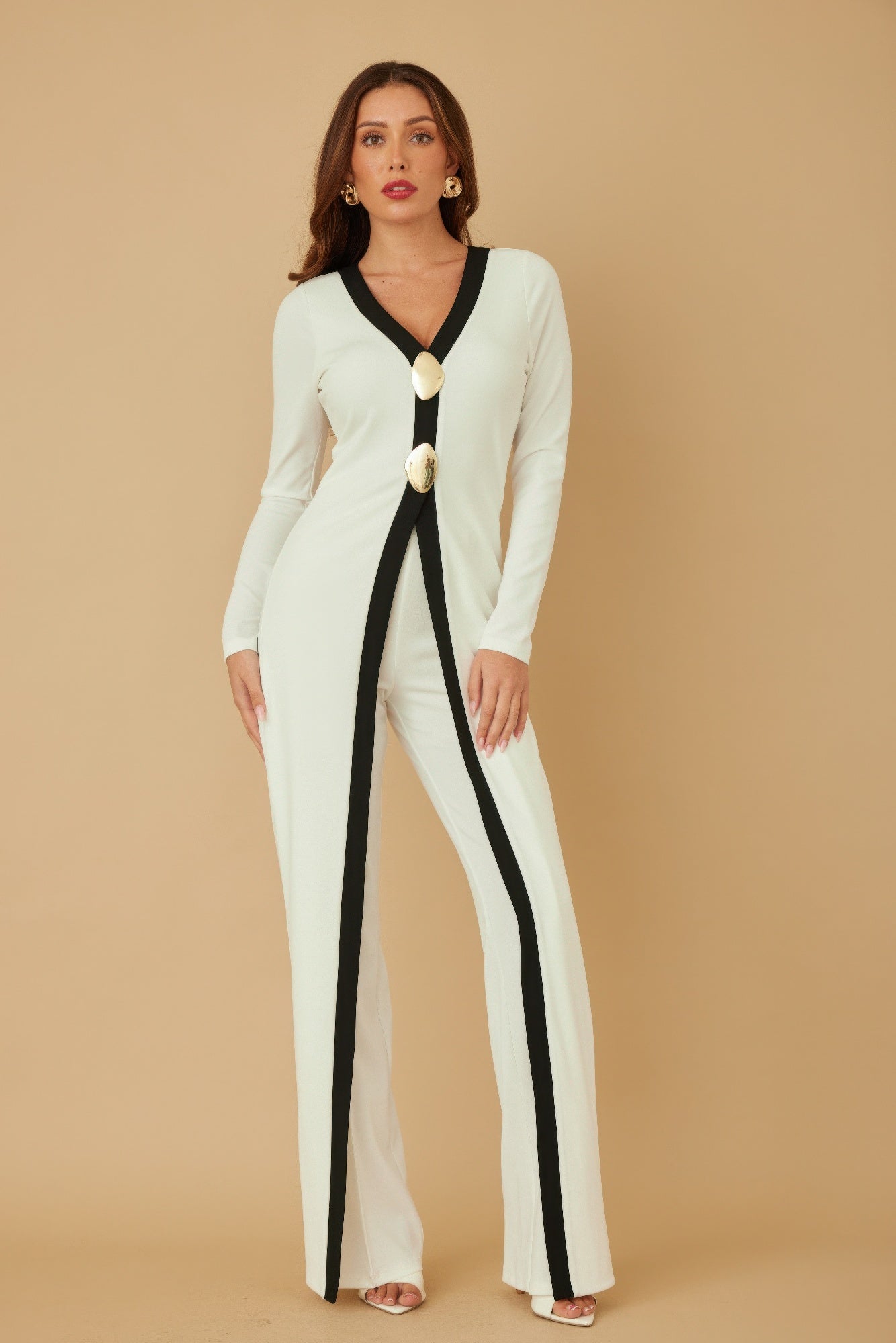 Mirror Stone Long Layer Jumpsuit