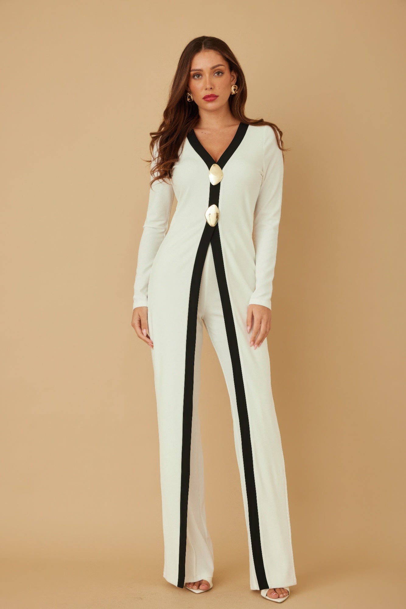 Mirror Stone Long Layer Jumpsuit