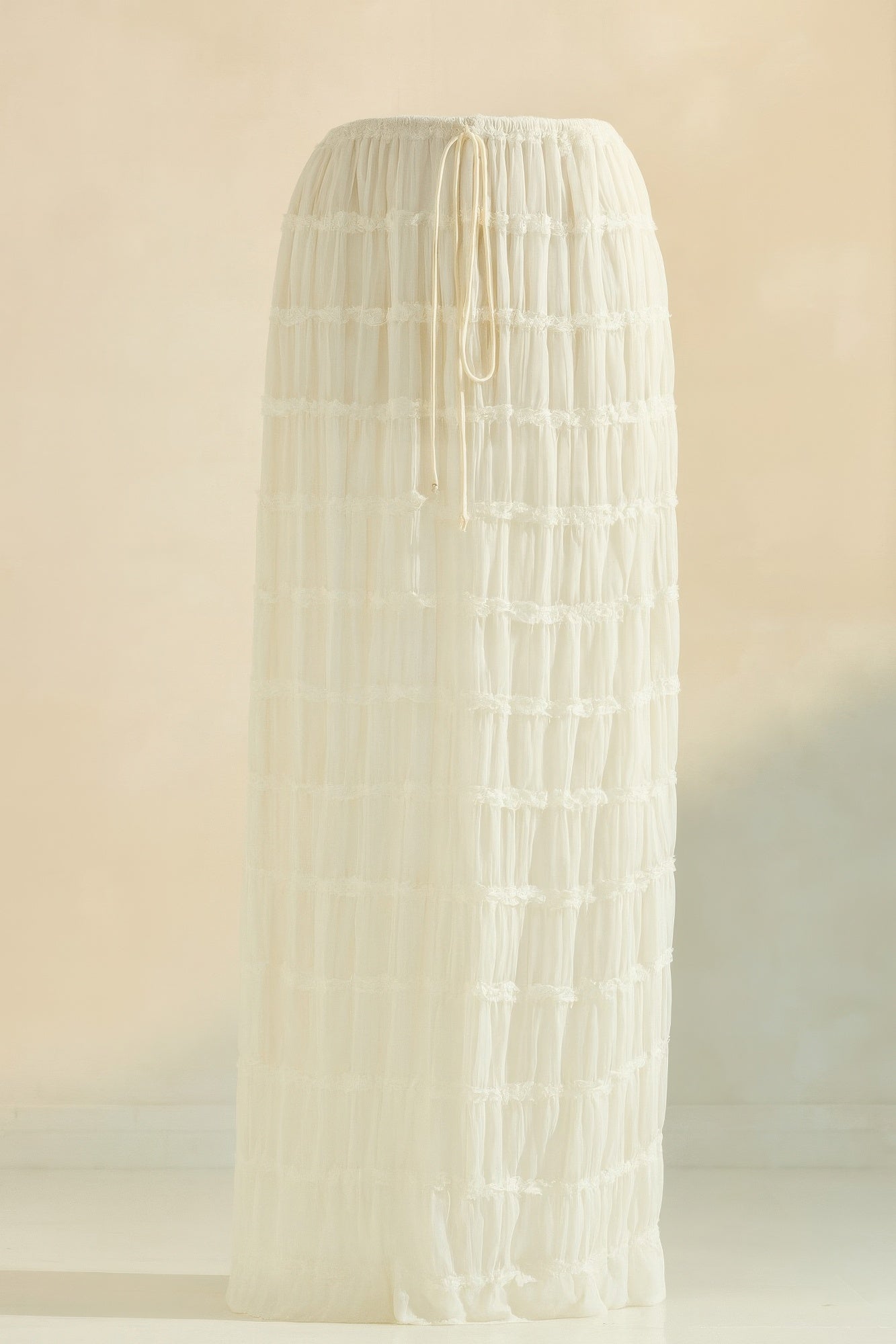 Size Small Sheer Beige Maxi Skirt/Cover Up