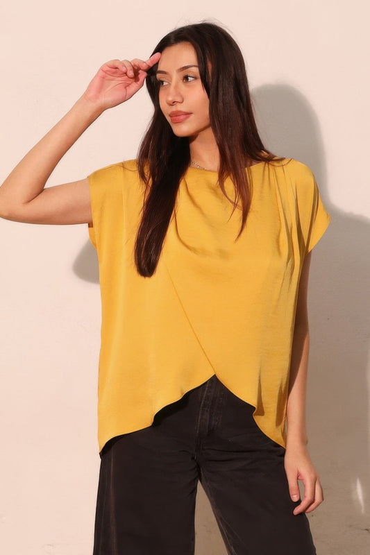 Women's Poly Silk Tulip Tunic Top