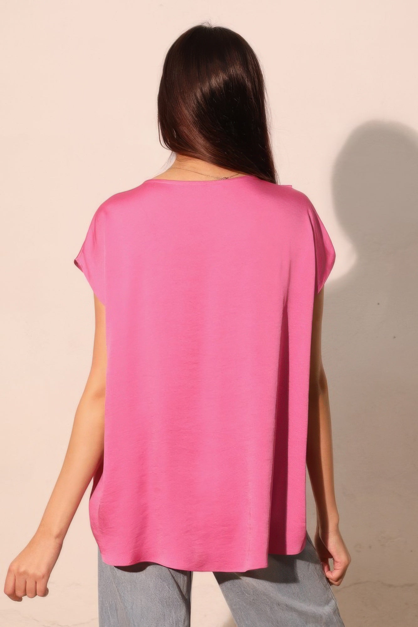 Women's Poly Silk Tulip Tunic Top