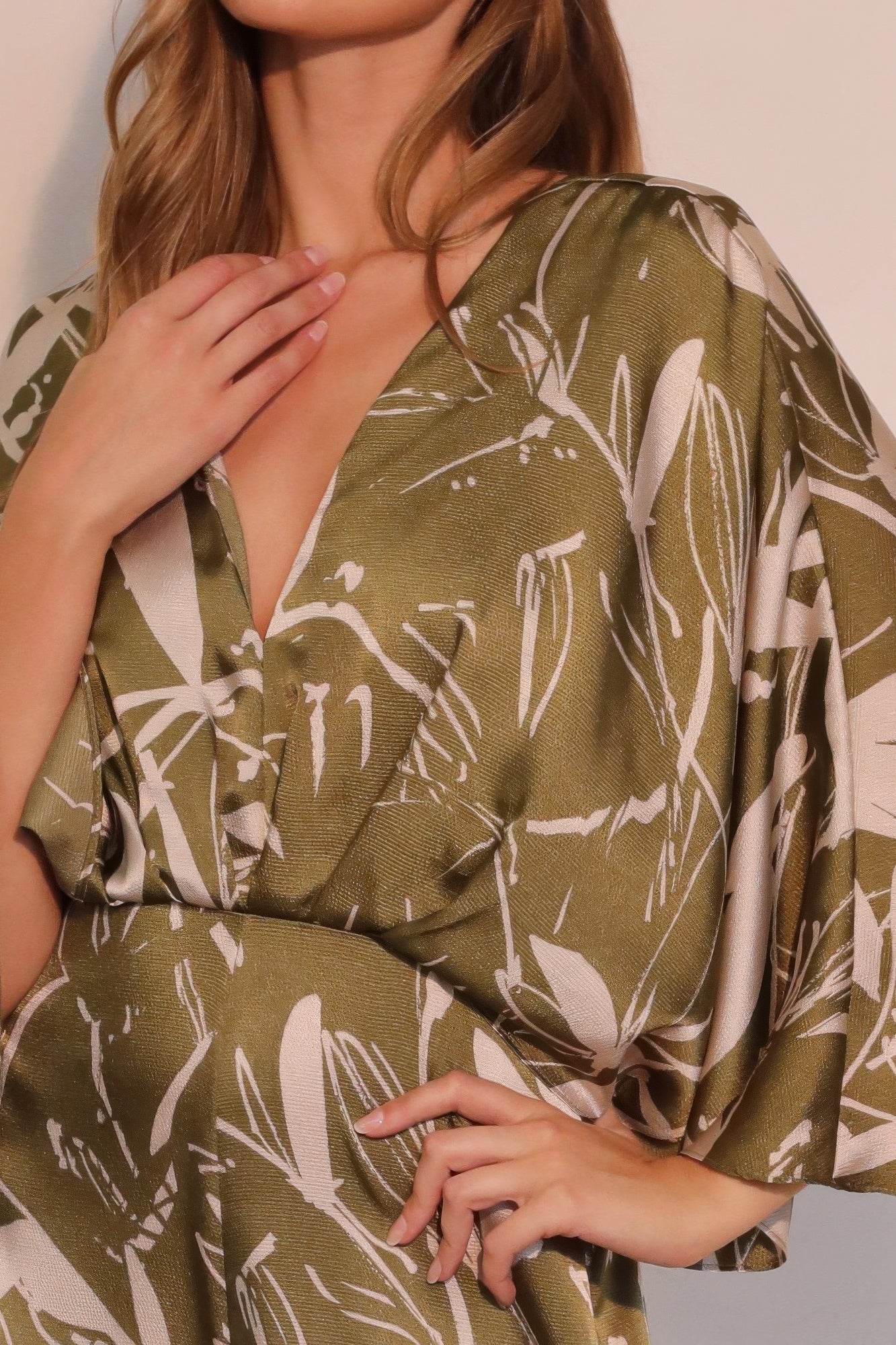 Dreaming Lily Satin Cape Jumpsuit