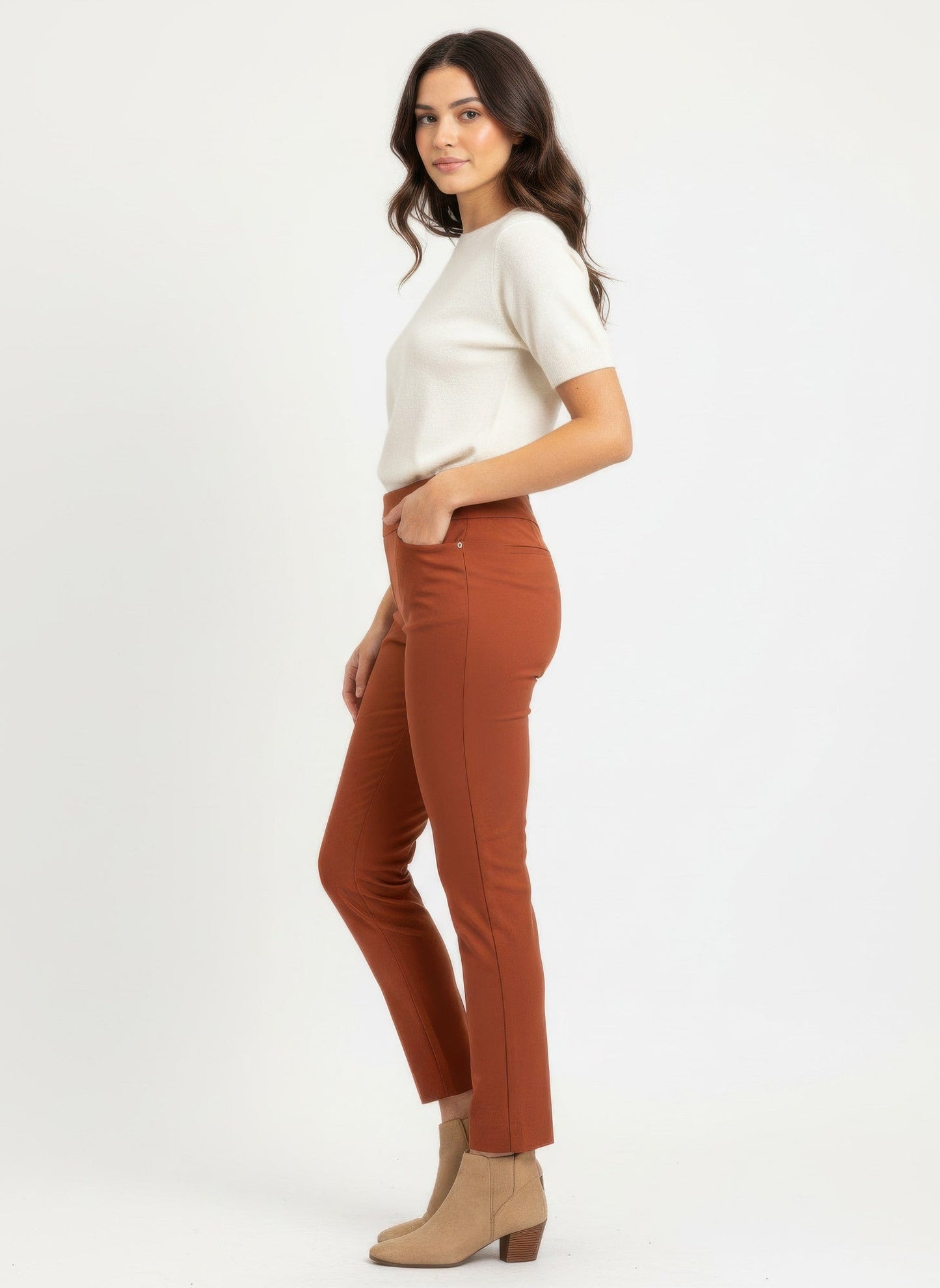 Pull On Solid Pants