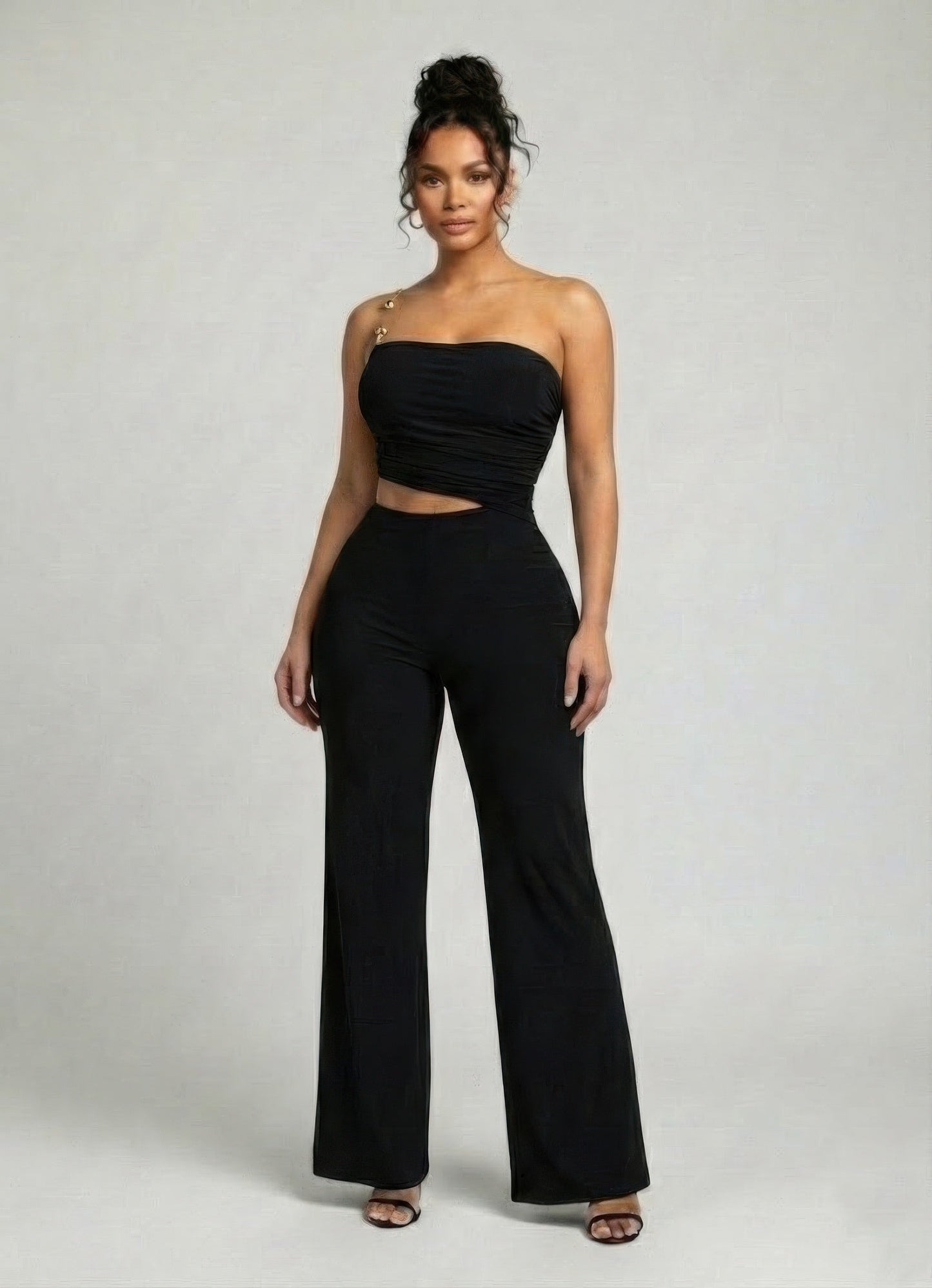 Modern Jumpsuit,ruched Bandeau-style