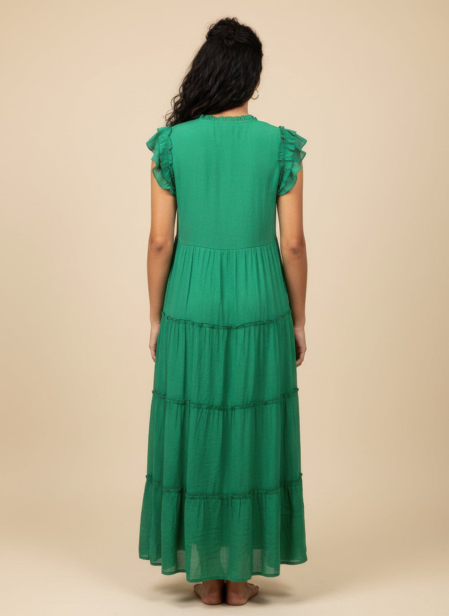Mlle Gabrielle Solid Cap Sleeve Dress