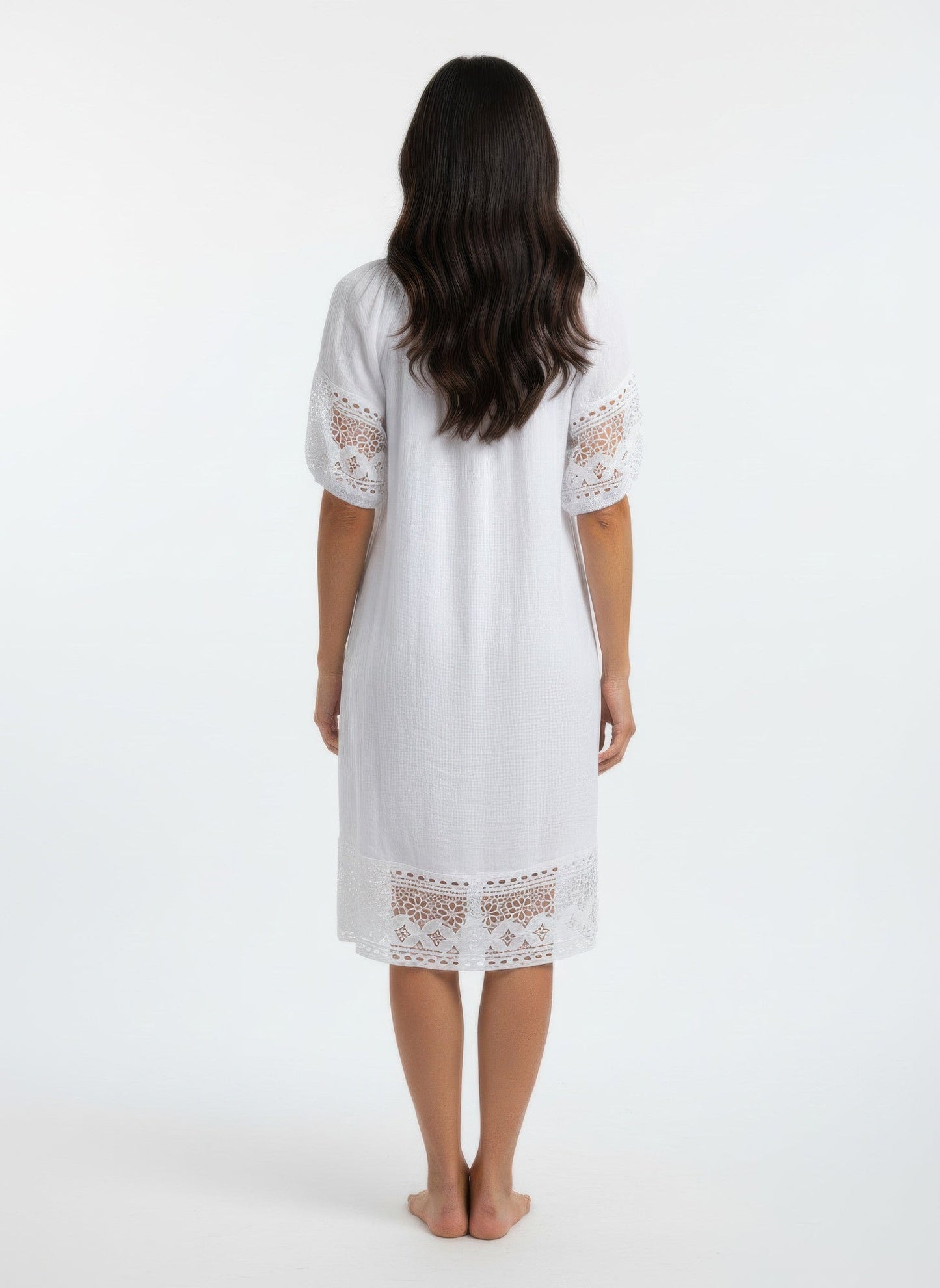 Mlle Gabrielle Solid Short Sleeve Dress