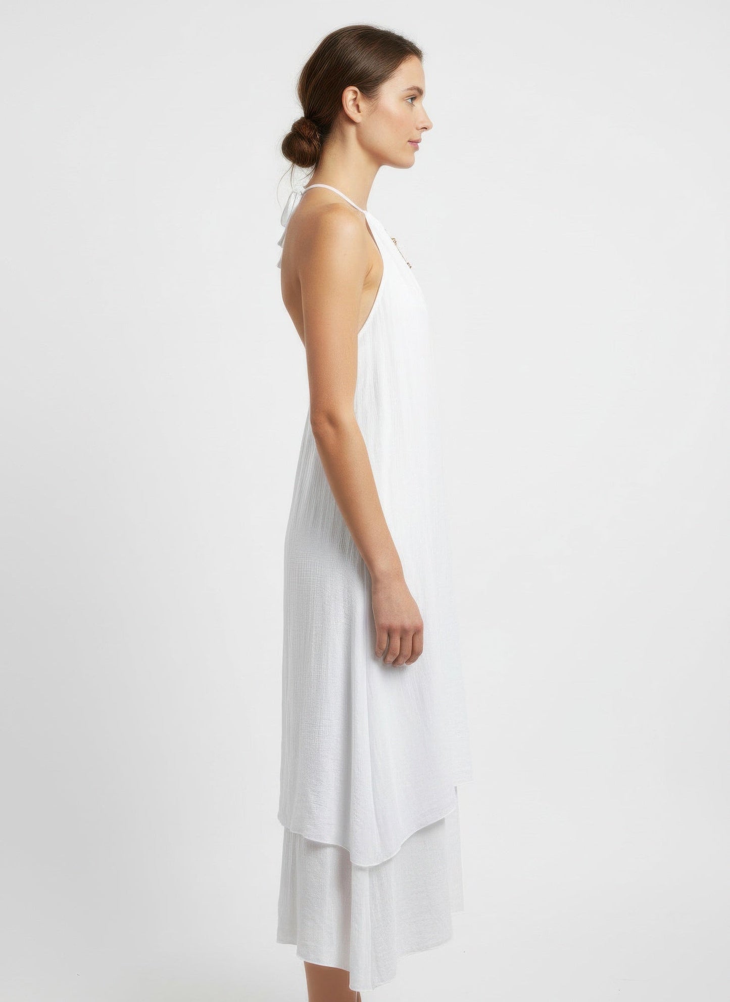 Solid Color Sleeveless Dress