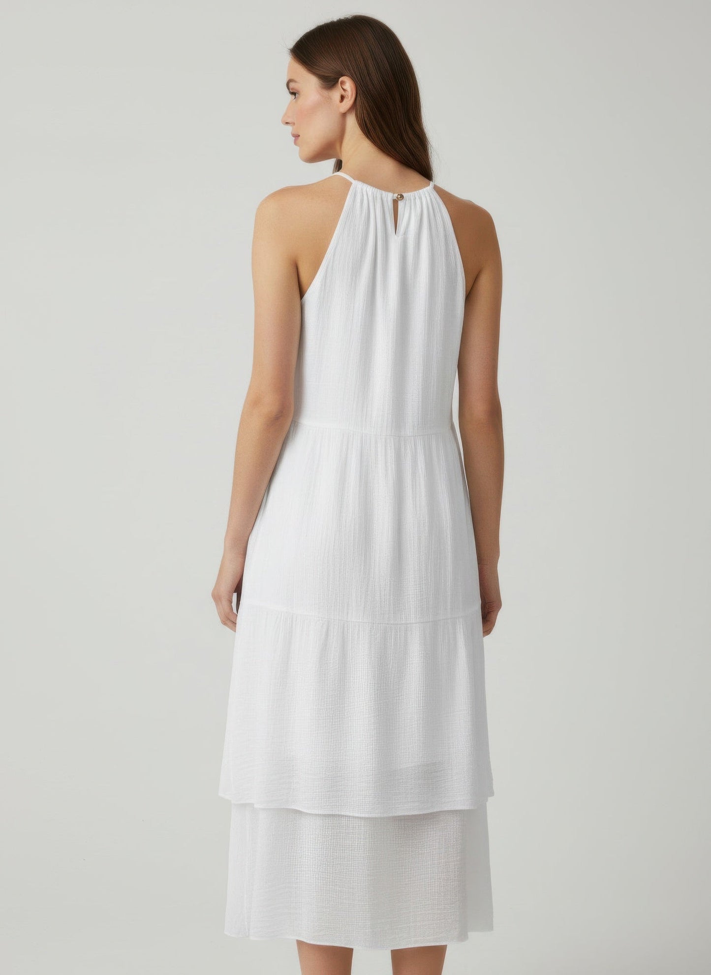 Solid Color Sleeveless Dress