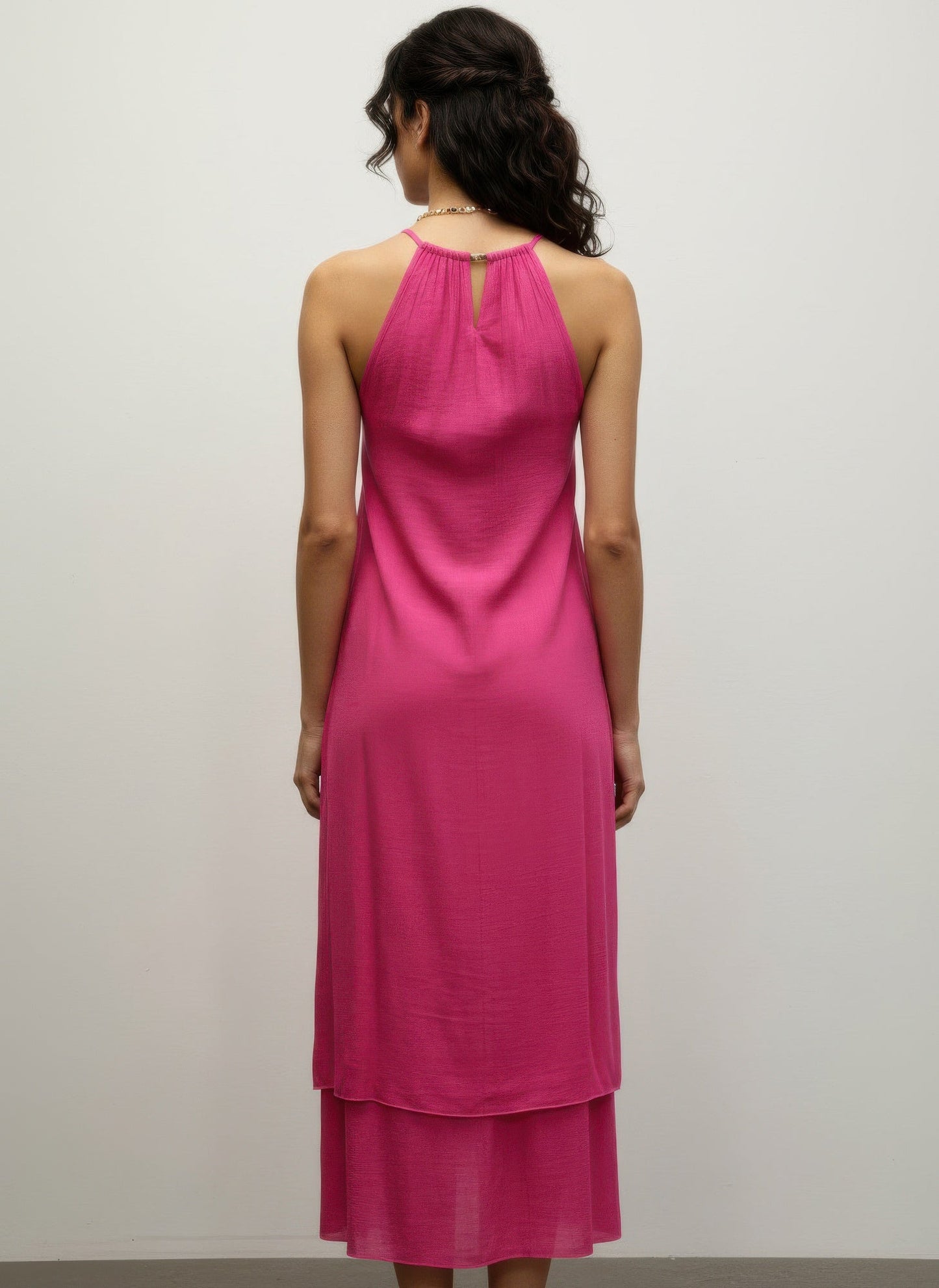 Solid Color Sleeveless Dress